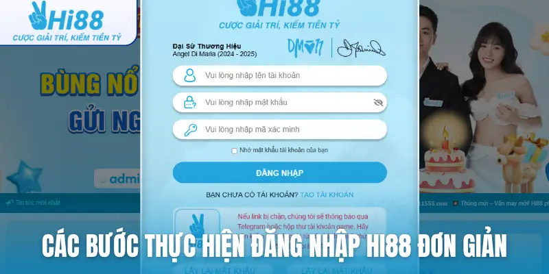 Các bước thực hiện đăng nhập Hi88 đơn giản