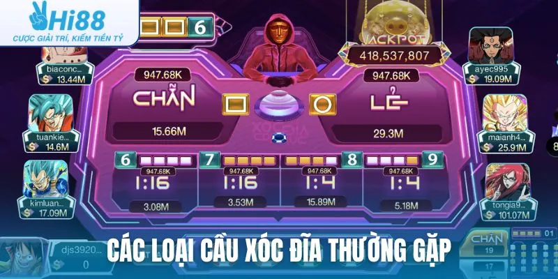 Các loại cầu trong game Xóc đĩa thường gặp