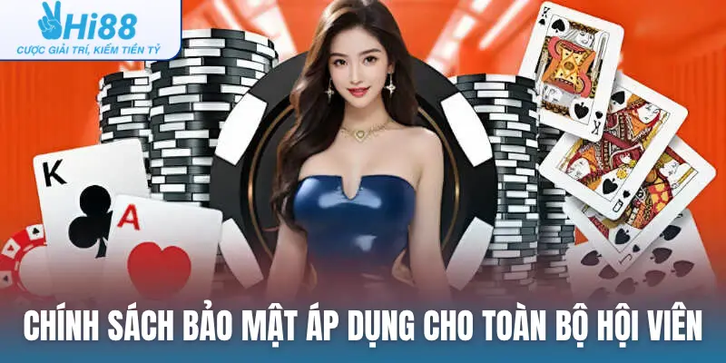 Chính sách bảo mật áp dụng cho toàn bộ hội viên