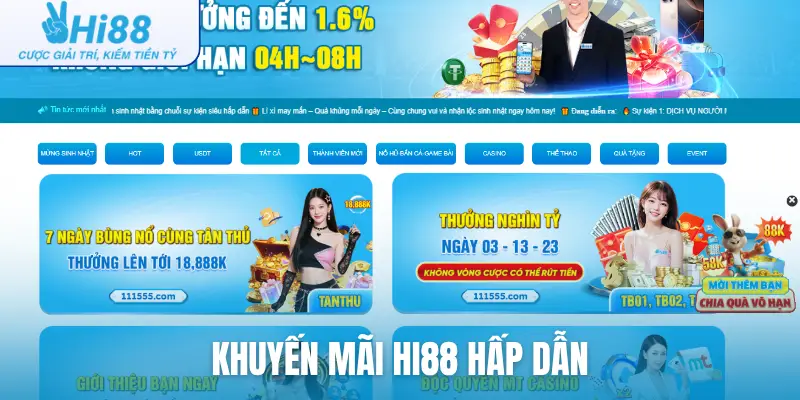Khuyến mãi Hi88 hấp dẫn