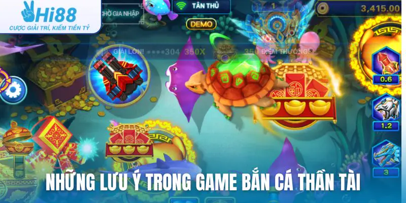 Những lưu ý trong game bắn cá Thần Tài nên ghi nhớ