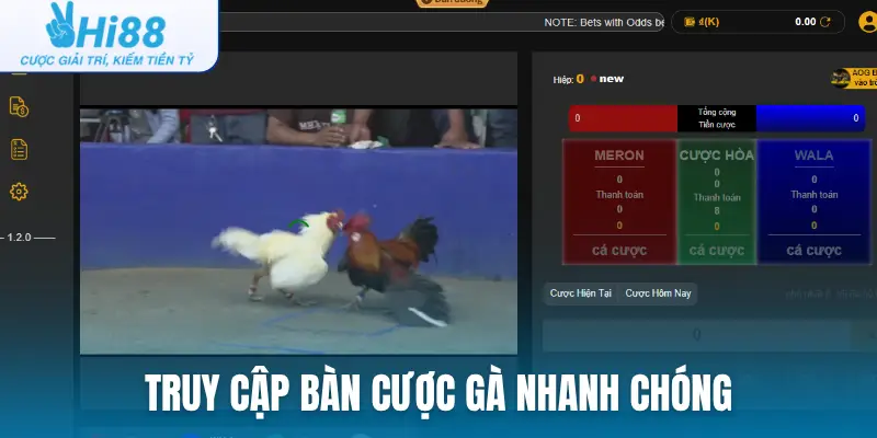 Truy cập bàn cược gà nhanh chóng